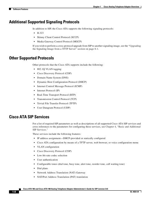 Cisco ATA 186 and Cisco ATA 188 Analog Telephone Adaptor ...