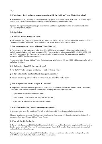 FAQ: Q. What should I do if I am having trouble purchasing a Gift ...