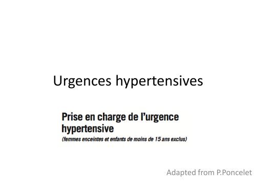 Urgences Hypertensives