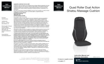 Quad Roller Dual Action Shiatsu Massage Cushion - The Sharper ...