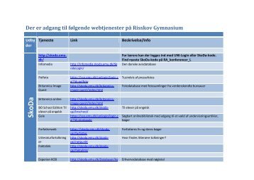 Her findes en opdateret liste over relevante links. - Risskov ...