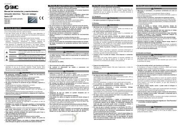 Manual de instalaciÃ³n y mantenimiento Actuador ... - SMC Pneumatics