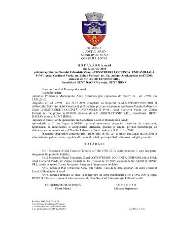 Vizualizare PDF - Primaria Municipiului Arad