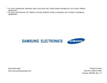 Samsung SGH-Z500V - Nesatec GmbH & Co. KG