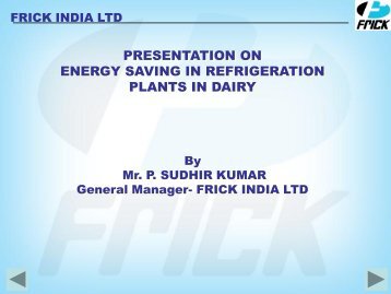 FRICK INDIA -Refrigeration Plants - Energy Management Centre ...