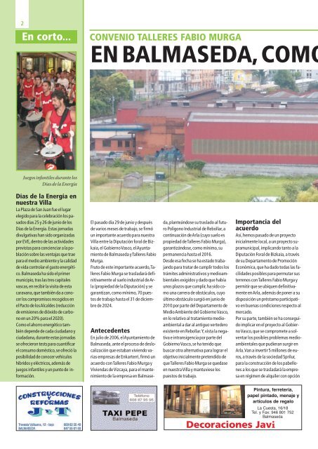 Udalberriak 153 Castellano.pdf - Ayuntamiento de Balmaseda