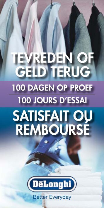 TEVREDEN OF GELD TERUG SATISFAIT OU REMBOURSÃ