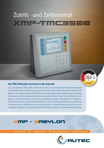 XMP-TMC3500 Flyer - AUTEC Gesellschaft fÃƒÂ¼r Automationstechnik ...