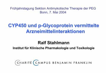 CYP450 und p-Glycoprotein vermittelte Arzneimittelinteraktionen