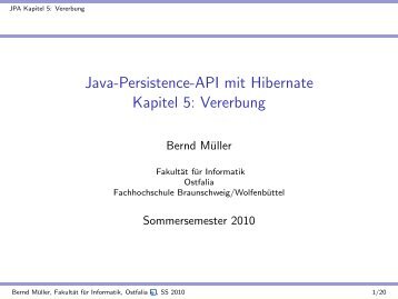 Java-Persistence-API mit Hibernate Kapitel 5: Vererbung