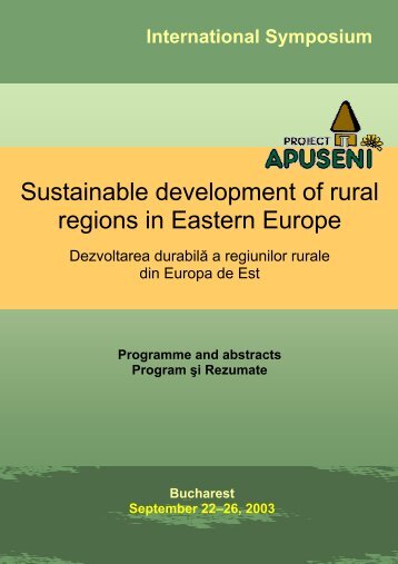 Sustainable development of rural regions in ... - Proiect Apuseni