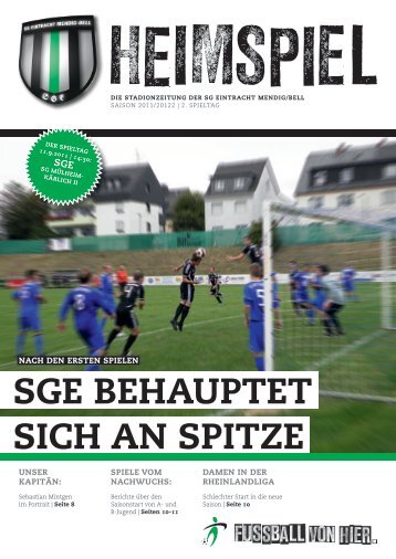 SGE BEhauptEt Sich an SpitzE - SG Eintracht Mendig/Bell