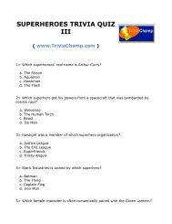 Cartoon Trivia Questions Iii Trivia Champ