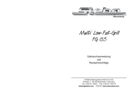 STEBA Low-Fat Grill FG 85