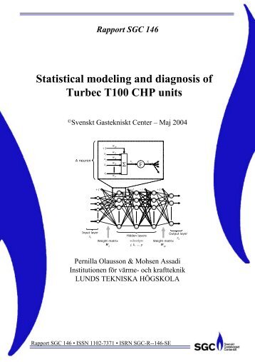 Statistical modeling and diagnosis of Turbec T100 CHP units - SGC