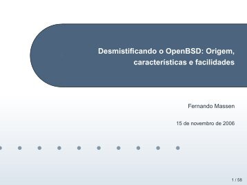 Desmistificando o OpenBSD: Origem, caracterÄ±sticas e facilidades