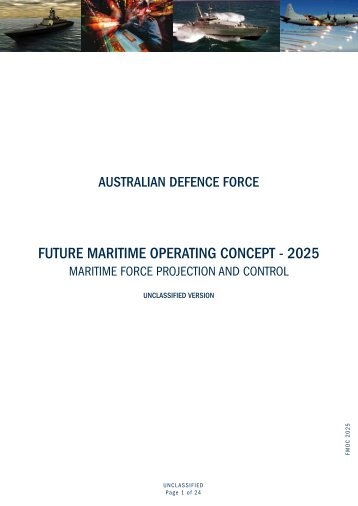 future MAritiMe operAting concept - 2025 - Royal Australian Navy