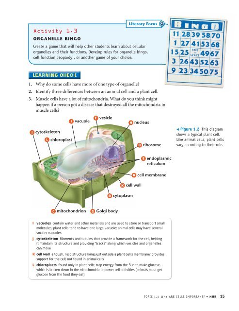 Topic 1.1 Why are cells important? (3720.0K) - McGraw-Hill Ryerson