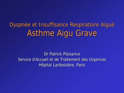 Asthme aigu grave - JLAR