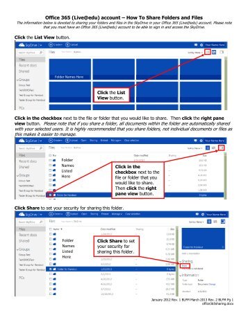 Office 365 (Live@edu) account â How To Share Folders and Files