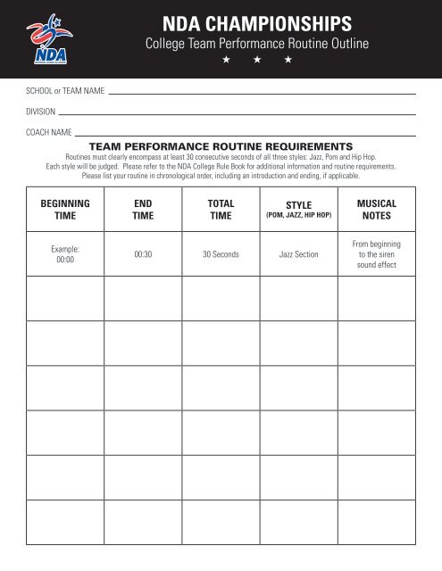 participant release and waiver form - National Cheerleaders ...