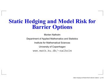 Static Hedging and Model Risk for Barrier Options