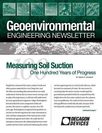 Measuring Soil Suction - Decagon Devices, Inc.