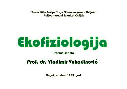 Ekofiziologija (skripta) - Ishrana bilja