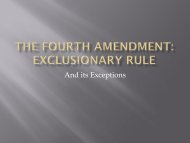 The Fourth Amendment: Exclusionary Rule - Public Defender Service