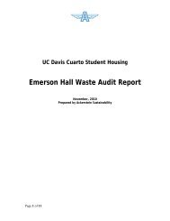 Emerson Hall Waste Audit Report - UC Davis Student Housing