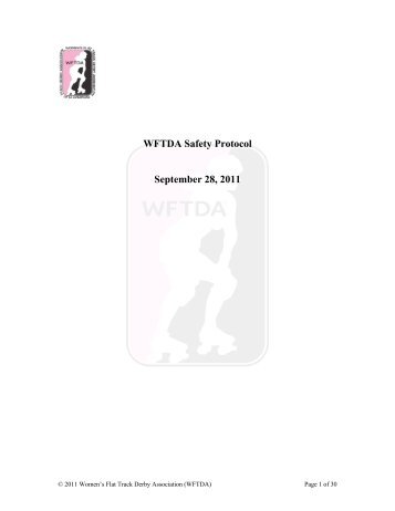Safety Protocol - Women's Flat Track Derby Association