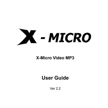 User Guide - X-Micro Technology