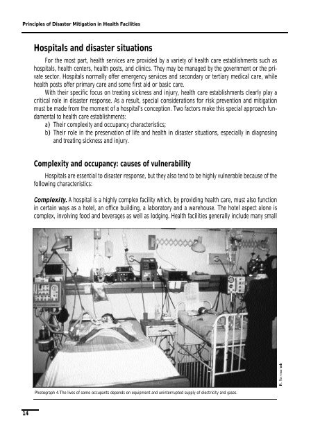Principles of Disaster Mitigation in Health Facilities - DISASTER info ...