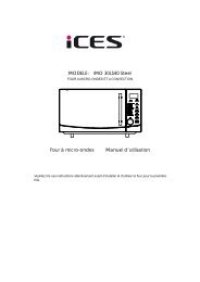 MODELE: IMO 30LS40 Steel Four Ã  micro-ondes ... - Ices Electronics