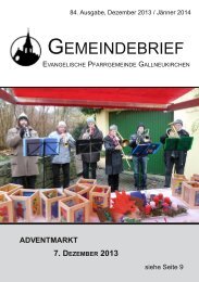GEMEINDEBRIEF - Evangelische Pfarrgemeinde Gallneukirchen