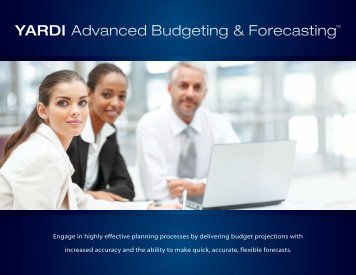 YARDI Advanced Budgeting & ForecastingÃ¢Â„Â¢