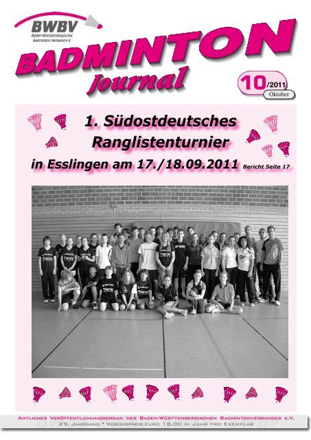10/2011 - Baden - Württembergischer Badminton - Verband