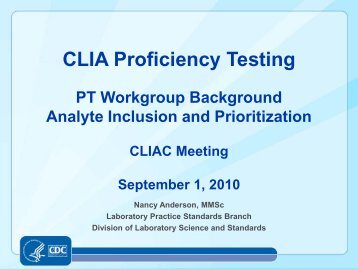 CLIA Proficiency Testing