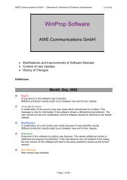 WinProp Software - AWE-Communications