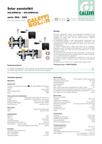 Solar aansluitkit - Caleffi