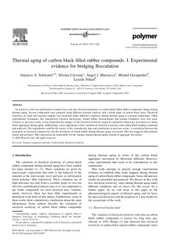 Thermal aging of carbon black filled rubber compounds. I ...