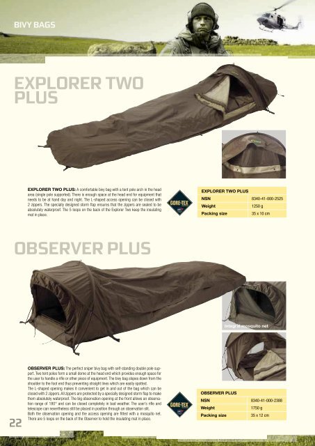 Military Sleeping SySteMS & Cold Weather Clothing 26
