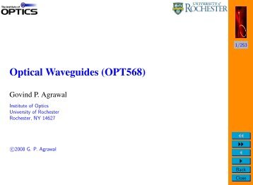 OPT568 - The Institute of Optics - University of Rochester