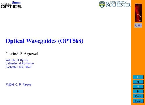 OPT568 - The Institute of Optics - University of Rochester
