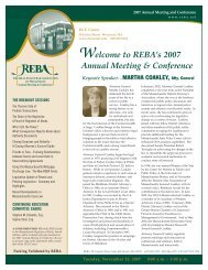 REBA's 2007 Annual Meeting & Conference - The Real Estate Bar ...