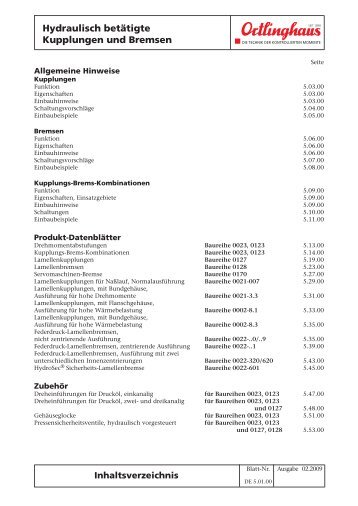 Hydraulisch betÃ¤tigte Kupplungen und Bremsen - TROMA-MACH sro