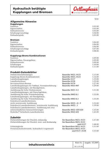 Hydraulisch betÃ¤tigte Kupplungen und Bremsen - TROMA-MACH sro