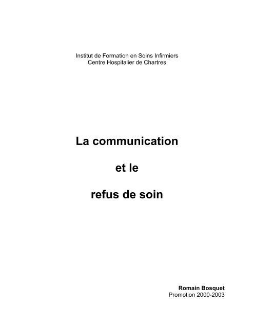 La Communication Et Le Refus De Soin Infirmiers Com