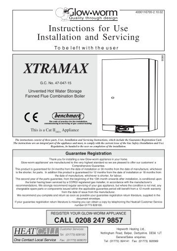 Glow worm Xtramax - Heatingspares247.com