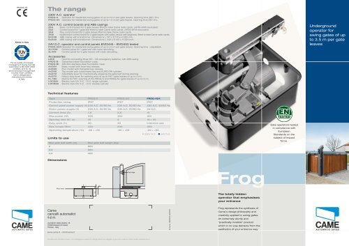 Info Brochure - Came UK